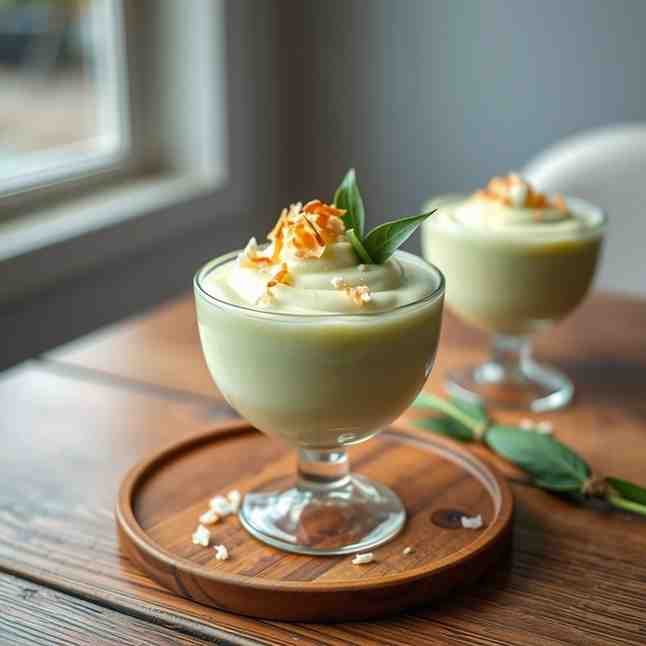 Creamy Buko Pandan - Coconut Cream Pudding